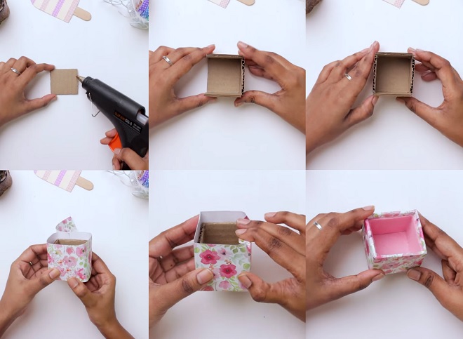 Cách làm hộp quà handmade bằng giấy bìa đơn giản