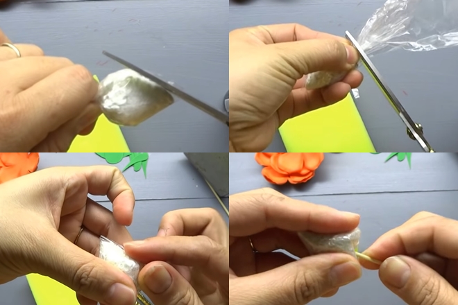 Cách làm bông hồng bằng giấy cho búp bê