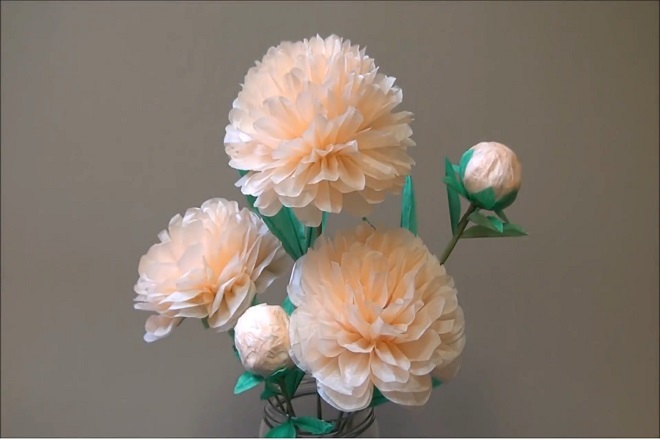 Cách làm hoa giấy bằng giấy lụa
