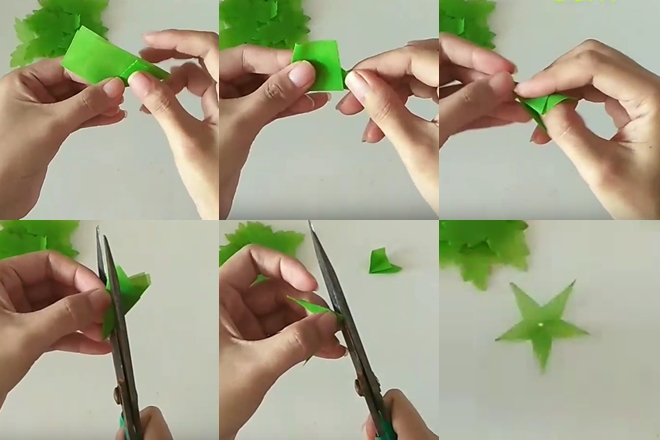 cách làm hoa bằng giấy lụa cắt đài hoa