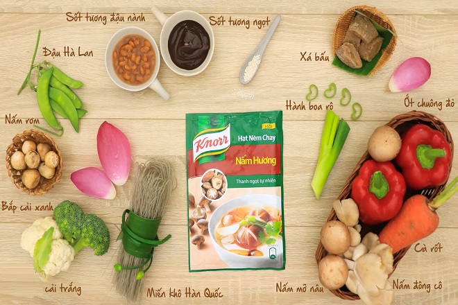 Ingredients for how to make stir-fried vermicelli with mushrooms