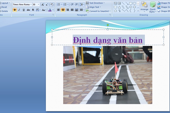 Định dạng văn bản trên slide PowerPoint