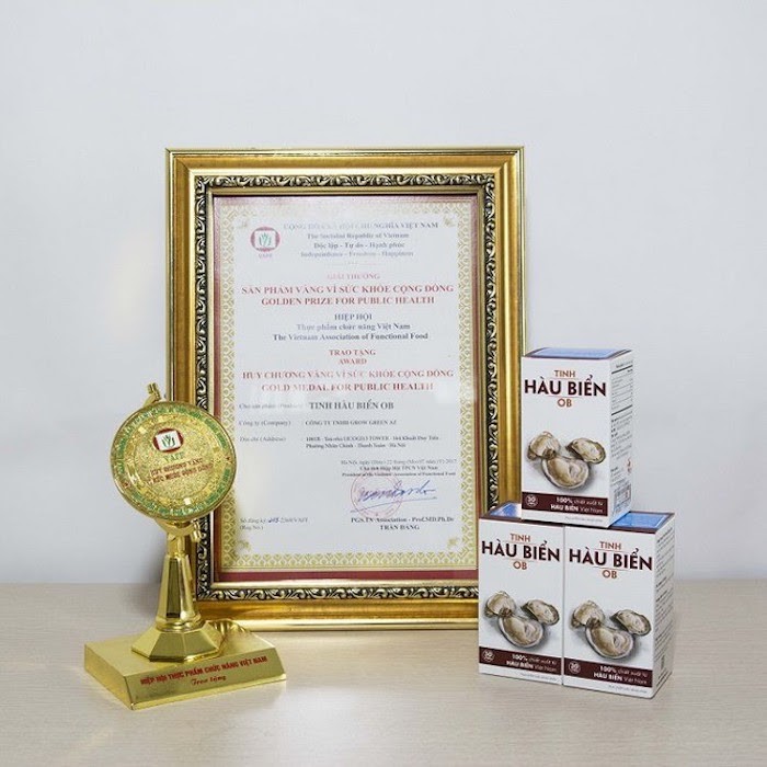 Hàu biển OB đạt giải thưởng sản phẩm vàng vì sức khỏe cộng đồng
