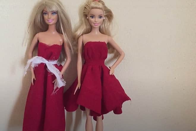 Hướng dẫn cách may váy xòe cực đơn giản cho búp bê Barbie  Chị SuSi TV   YouTube