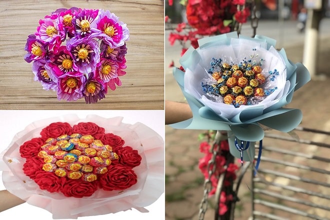 Cách làm hoa bằng kẹo mút