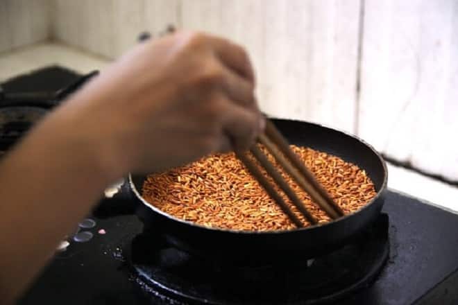 Preliminary processing of brown rice