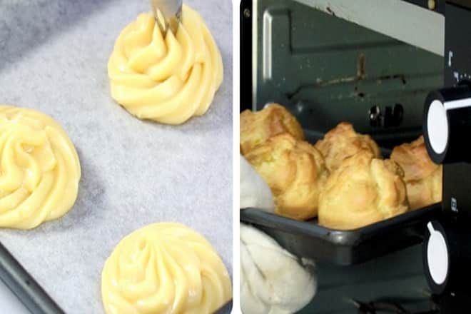 Làm vỏ bánh và nướng bánh