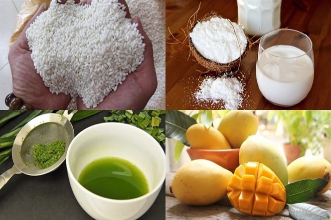 Xôi xoài lá dứa