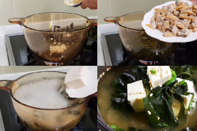 Cách nấu canh rong biển với đậu hũ