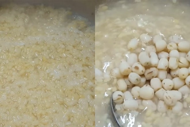 Công thức nấu đậu và hạt sen