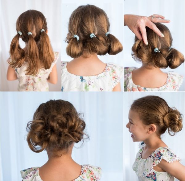 cách buộc tóc đẹp cho bé gái