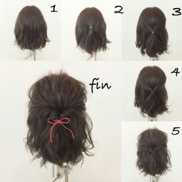 Các kiểu buộc tóc ngắn: \