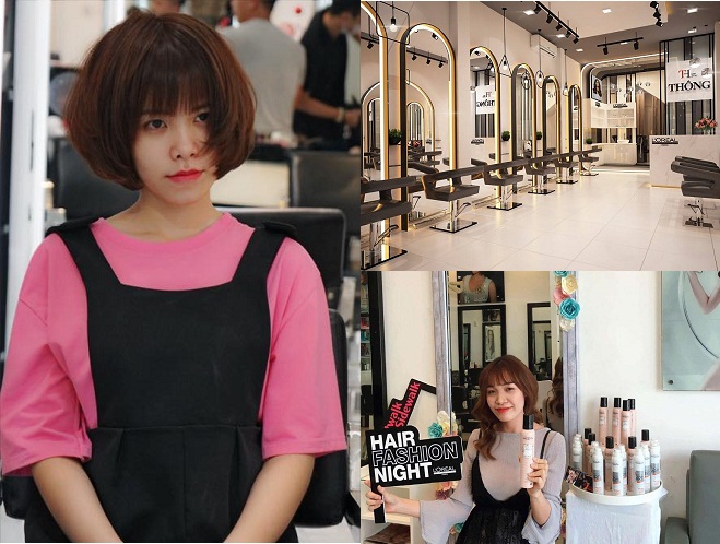 bày trí không gian và mẫu tóc đẹp được cắt tại Thông salon