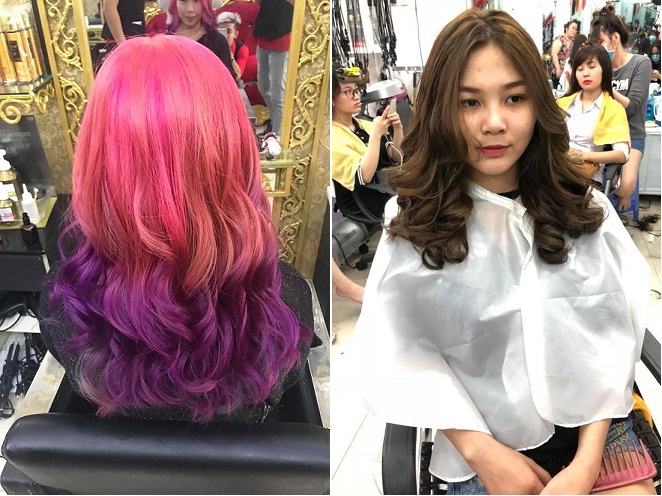 khách hàng đến làm tóc tại Ty Ty salon