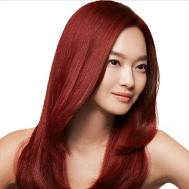 tóc màu nâu đỏ tóc đẹp đi chơi tết