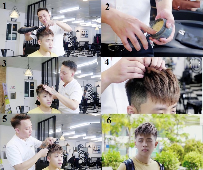 Cách vuốt tạo kiểu tóc nam Hàn Quốc Layer cho chàng diện Tết