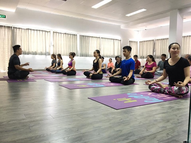 phòng tập yoga tại Nhà văn hóa Thanh niên