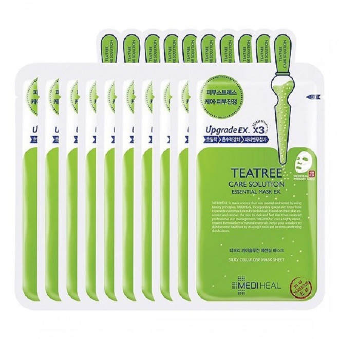 Hộp 10 Mặt nạ dmặt nạ Mediheal Teatree Solution Essential Mask Ex 25ml x10