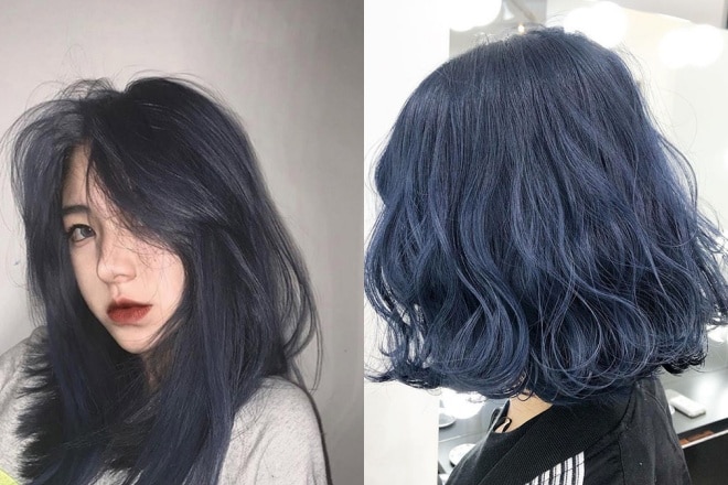 Những kiểu tóc nhuộm xanh dương thời trang nhất hiện nay