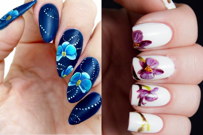 Bạn muốn thể hiện sự sáng tạo và đẳng cấp của mình? Hãy trổ tài với các mẫu nail vẽ hoa siêu đỉnh được cập nhật mới nhất. Các bộ móng nail đính kèm ảnh hoa siêu thực sẽ khiến cho đôi tay của bạn trở nên nổi bật và sang trọng hơn bao giờ hết.