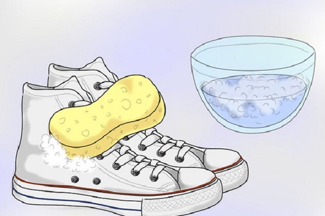 Cách giặt giày trắng