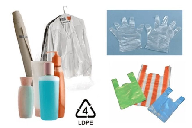 Một số vật dụng làm từ nhựa LDPE