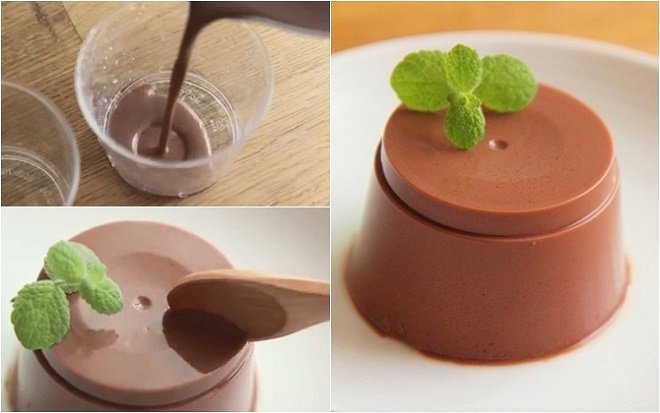 cách làm thạch pudding sô cô la