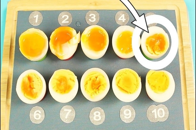 Thời gian để nấu trứng luộc chín mềm