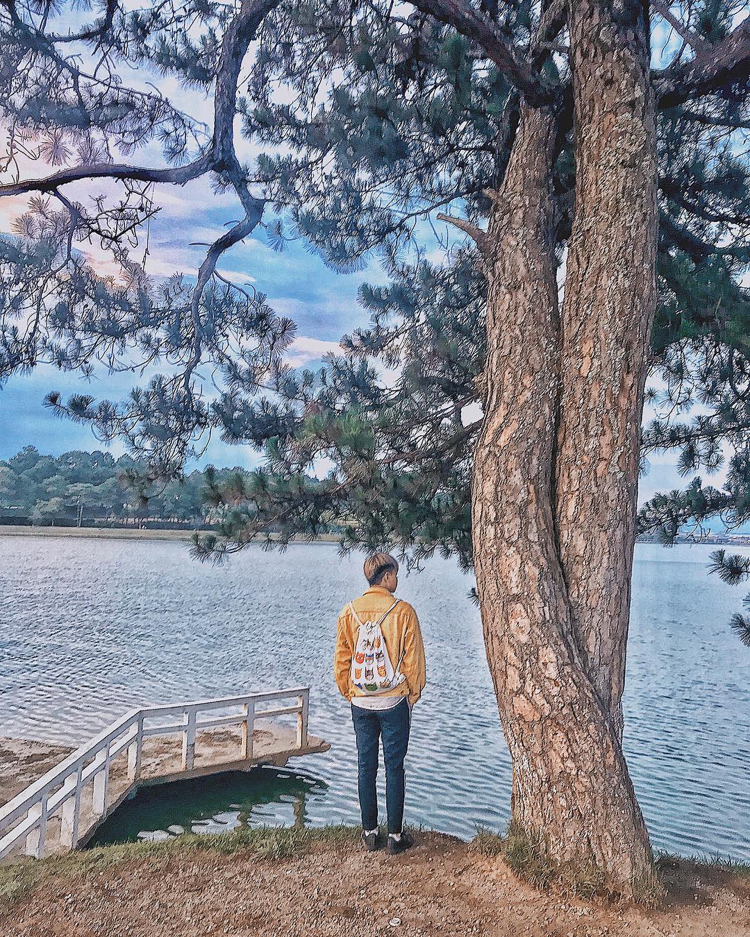 Những tấm hình cô đơn rất hợp với khung cảnh ở hồ Xuân Hương 