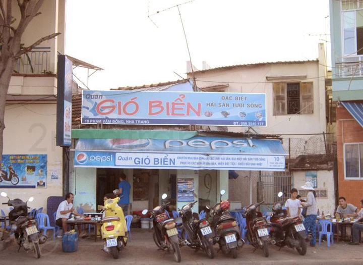 Hải sản Gió Biển là quán ăn ngon ở Nha Trang