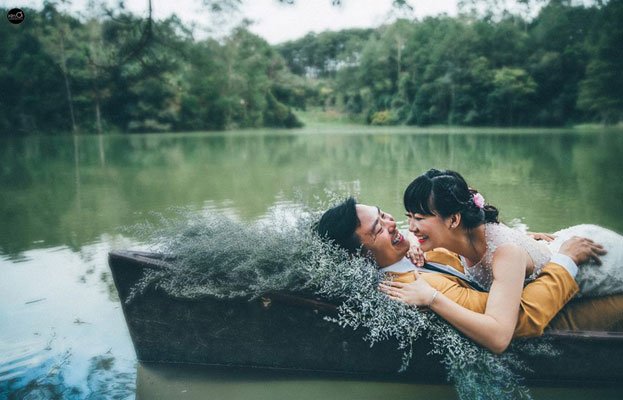 Chụp hình cưới ở hồ Tuyền Lâm Đà Lạt 