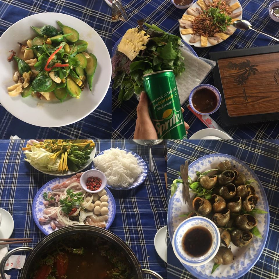 Những món ăn gia đình tại nhà hàng Sông Quê