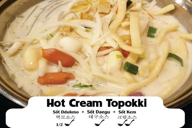 Hot cream Topokki