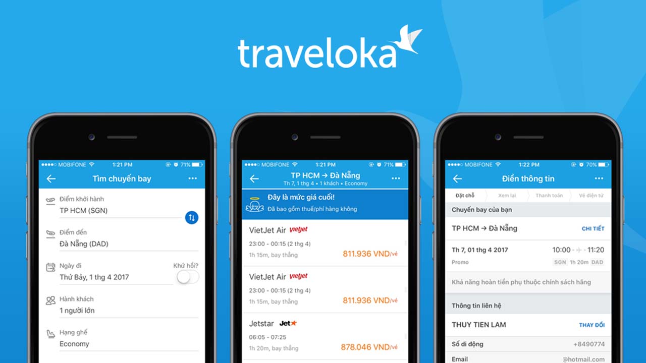 Traveloka là một app đặt phòng khách sạn đang rất 