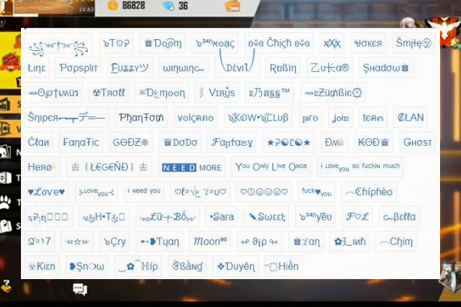 Tạo Kí Tự Đặc Biệt Free Fire Tên Nhân Vật Chất Ngầu Cực Dễ Dàng