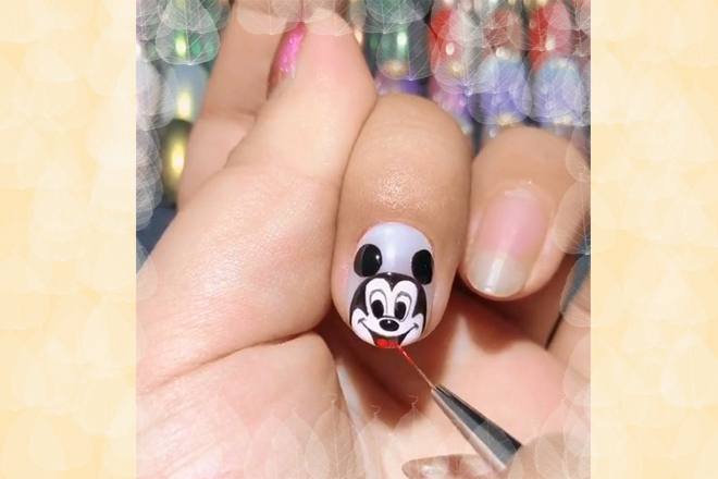 vẽ nail vẽ nail hoạt hình  Hình xăm disney Hình chuột mickey Móng tay