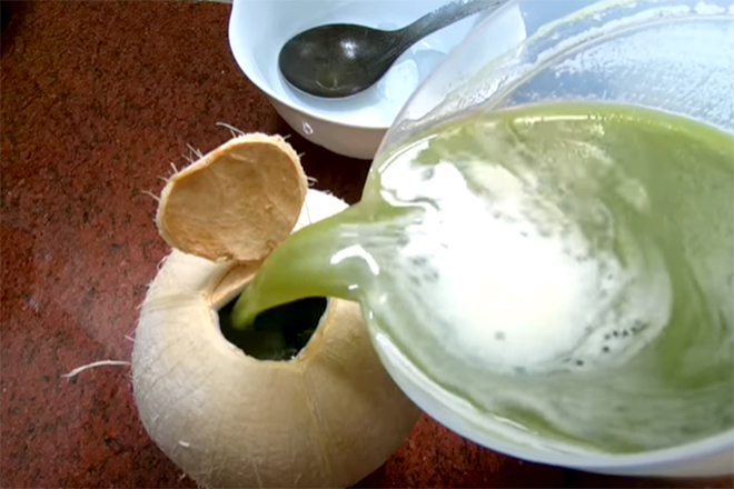 Nước rau má đậu xanh nước dừa tươi