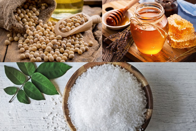 Nguyên liệu đậu nành rang để nấu nước