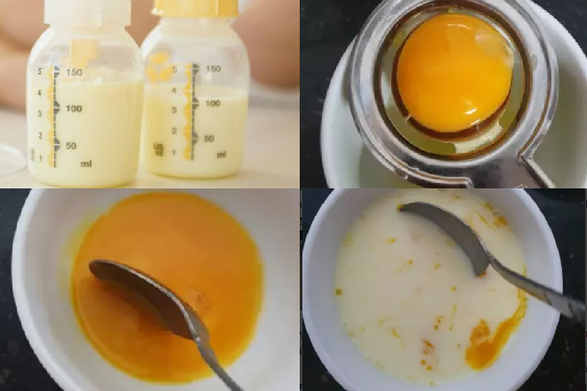 Trộn trứng với sữa làm bánh Flan