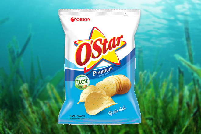 Snack ngon O’star khoai tây vị tảo biển