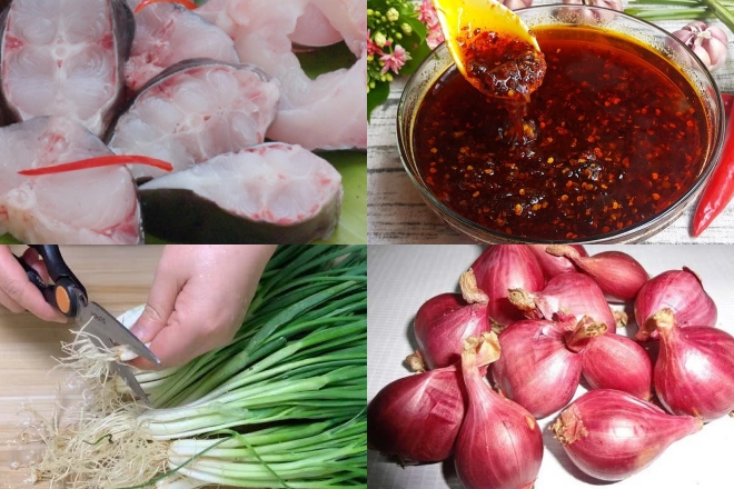 Ingredients for grilled salmon with satay