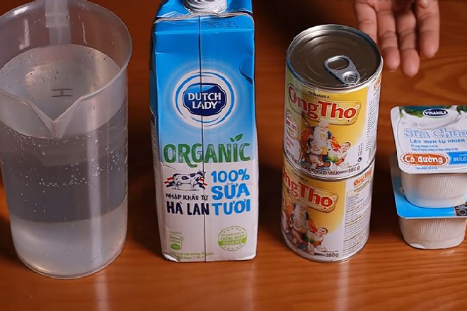 Nguyên liệu cách làm sữa chua dẻo bằng nồi cơm điện 