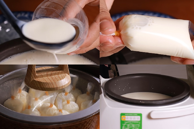 Cách làm sữa chua dẻo bằng nồi cơm điện để ủ sữa