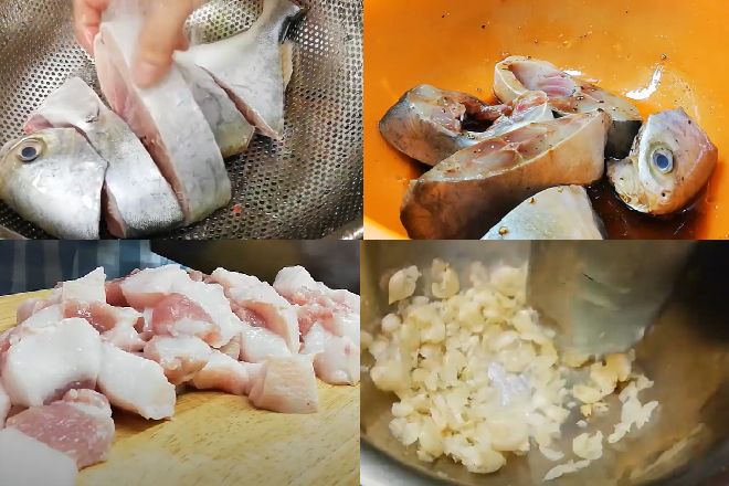 魚肉洗淨切塊 