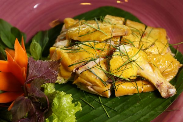 gà luộc muối ngải cứu không cần nước