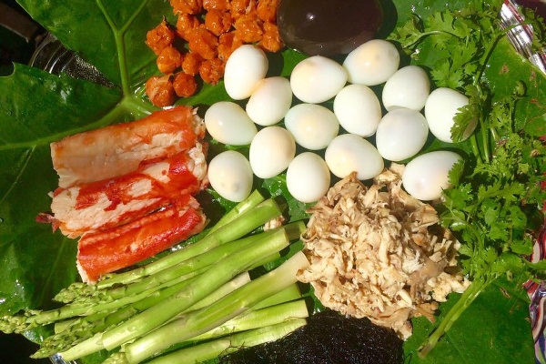 Nguyên liệu cho món canh trứng cua bắc thảo