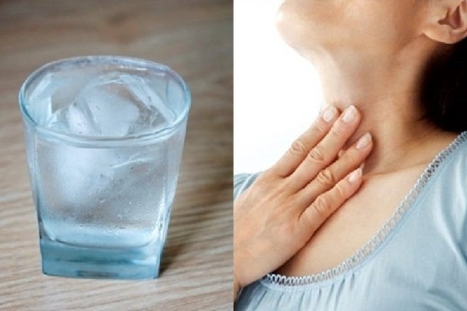 Bệnh nhân nên tránh uống nước đá lạnh