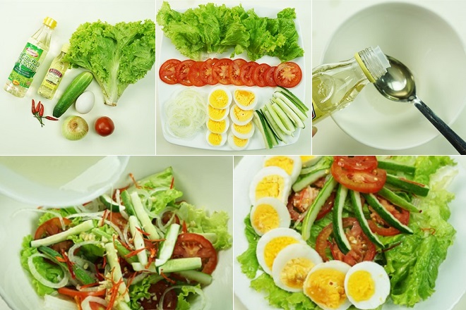 cách nấu món salad trứng
