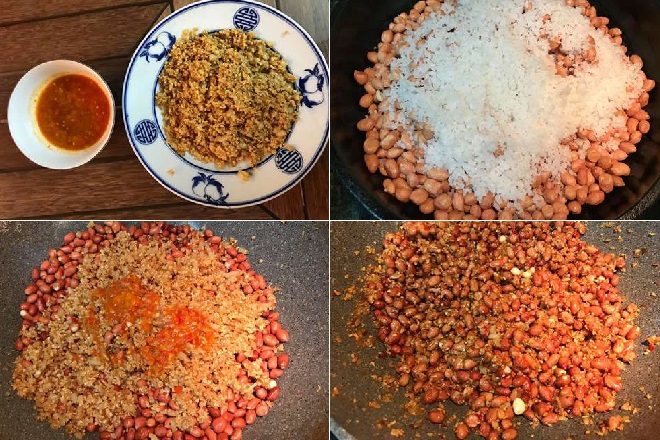 cách làm món đậu phộng rang tỏi ớt