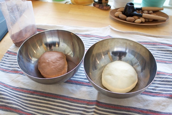 cách ủ bột làm bánh bao chay từ cacao